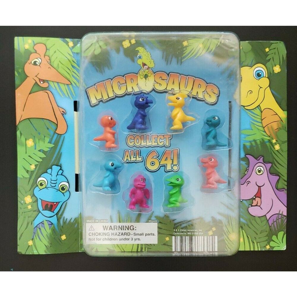Vintage Microsaurs Gumball Vending Machine Charms Header Display‎ Card #334